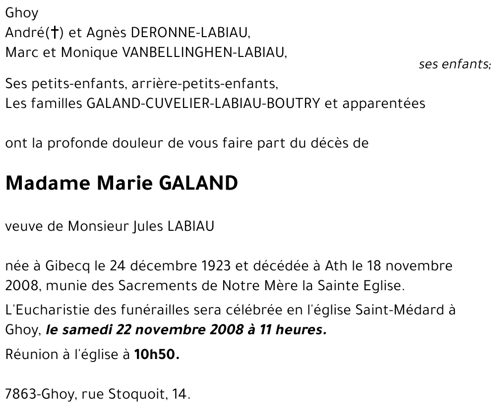 Marie GALAND