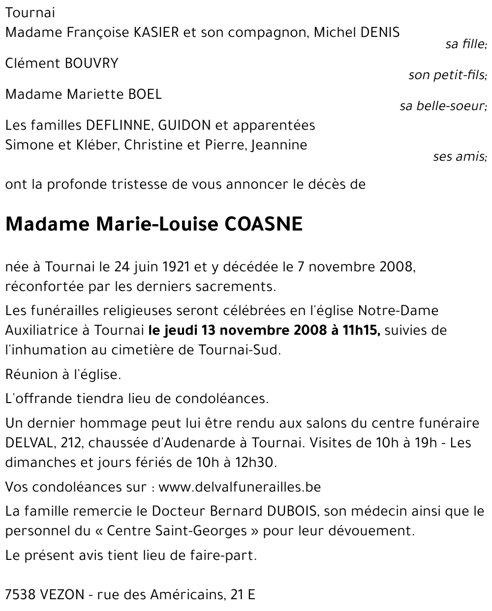 Marie-Louise COASNE