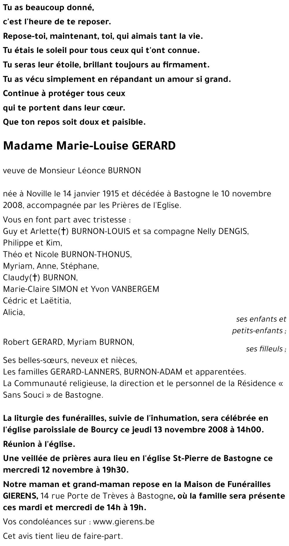 Marie-Louise GERARD