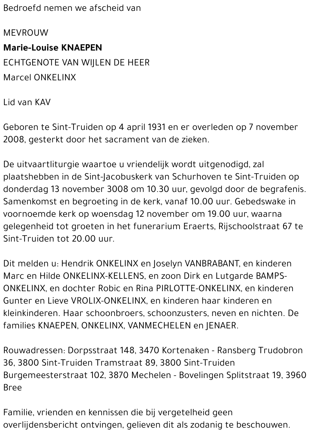 Marie-Louise KNAEPEN