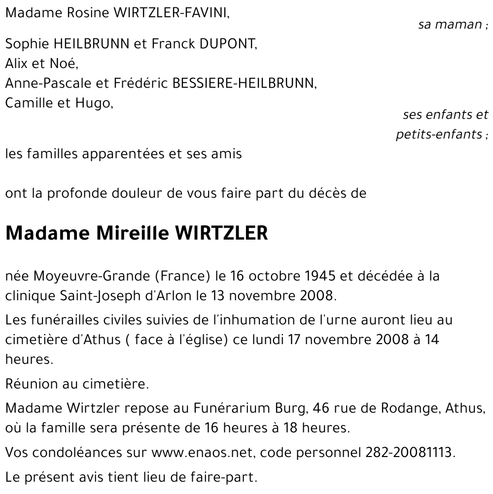 Mireille WIRTZLER