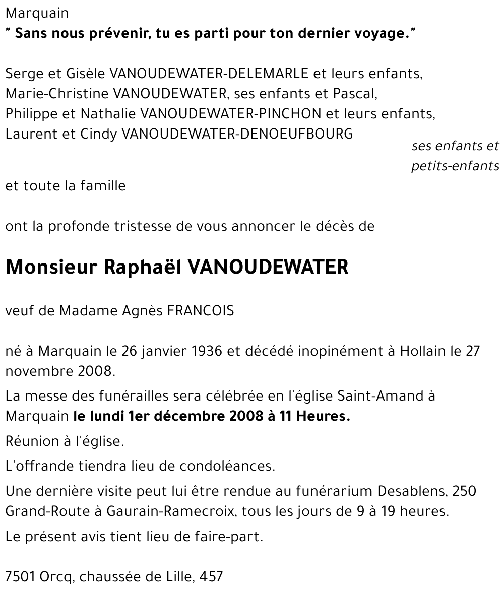 Raphaël Vanoudewater