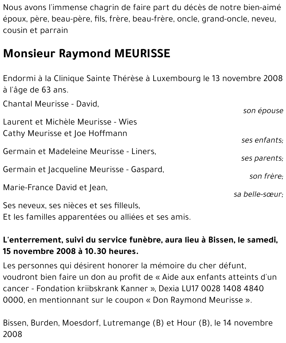 Raymond MEURISSE