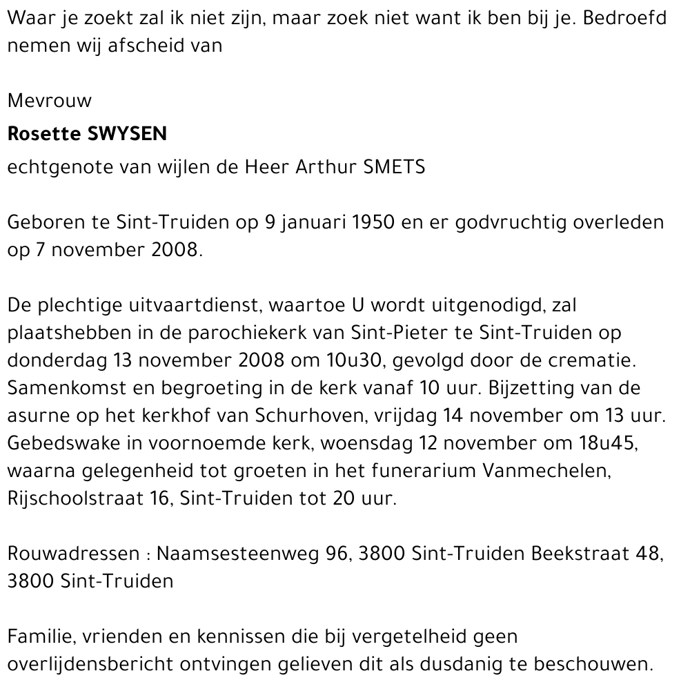 Rosette Swysen