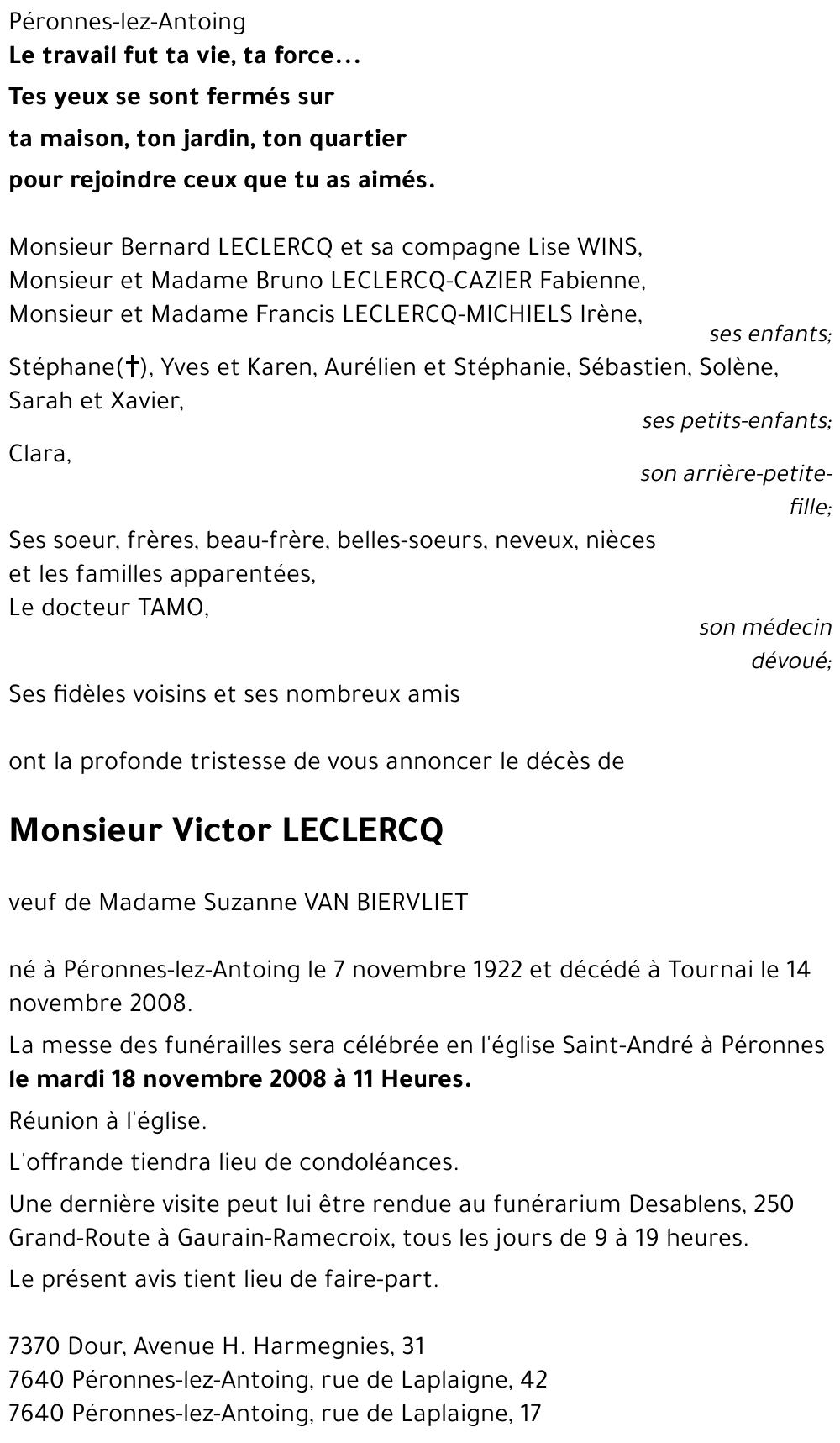 Victor LECLERCQ