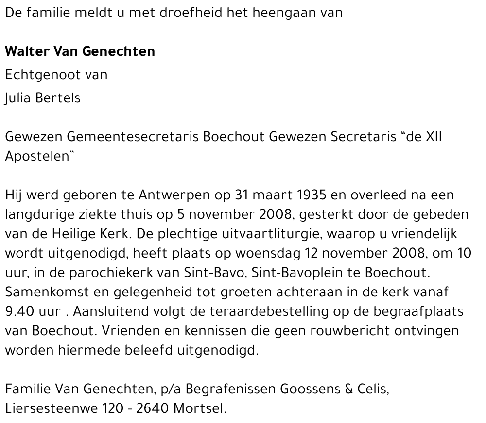 Walter Van Genechten