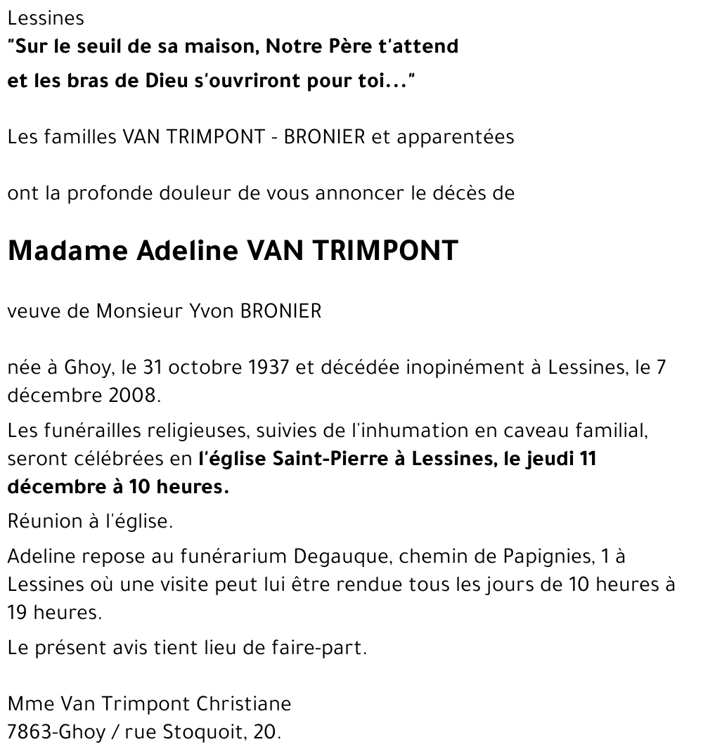 Adeline VAN TRIMPONT