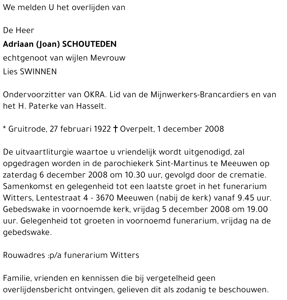 Adriaan (Joan) Schouteden