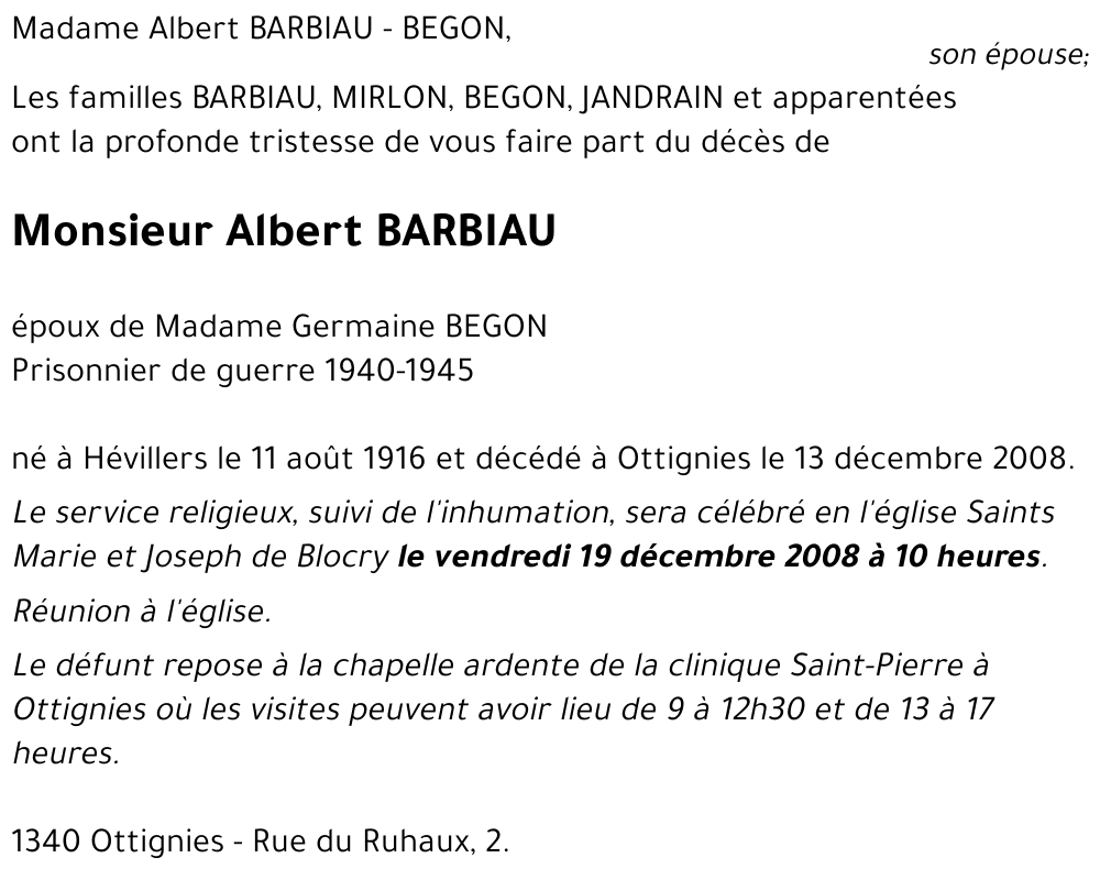 Albert BARBIAU