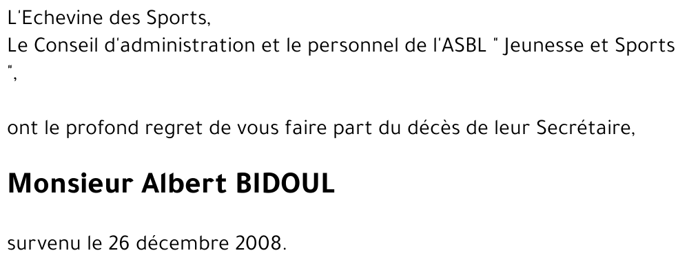 Albert BIDOUL