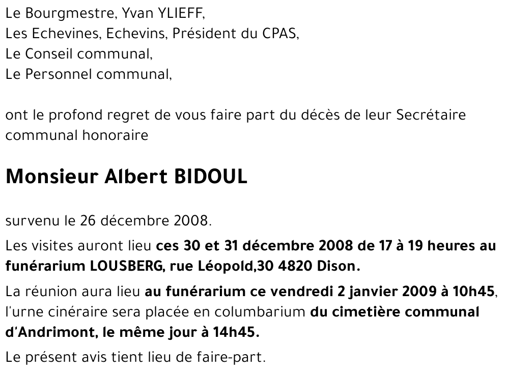 Albert BIDOUL