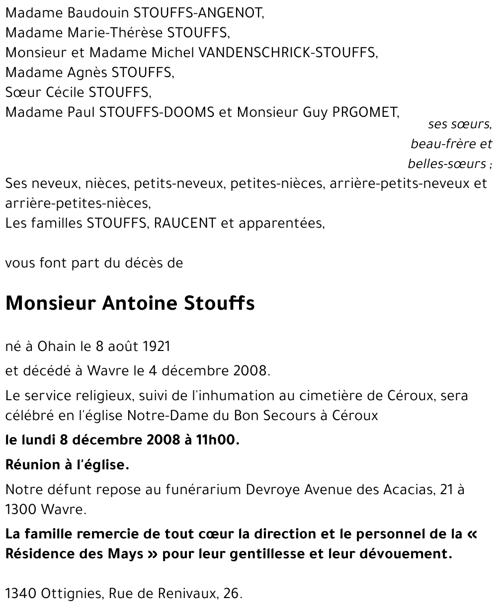 Antoine Stouffs