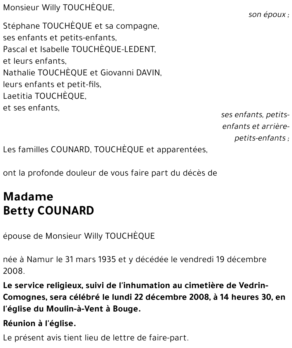 Betty COUNARD