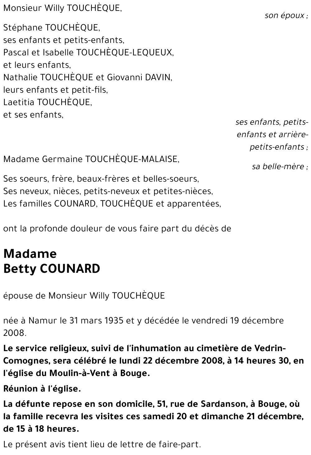 Betty COUNARD