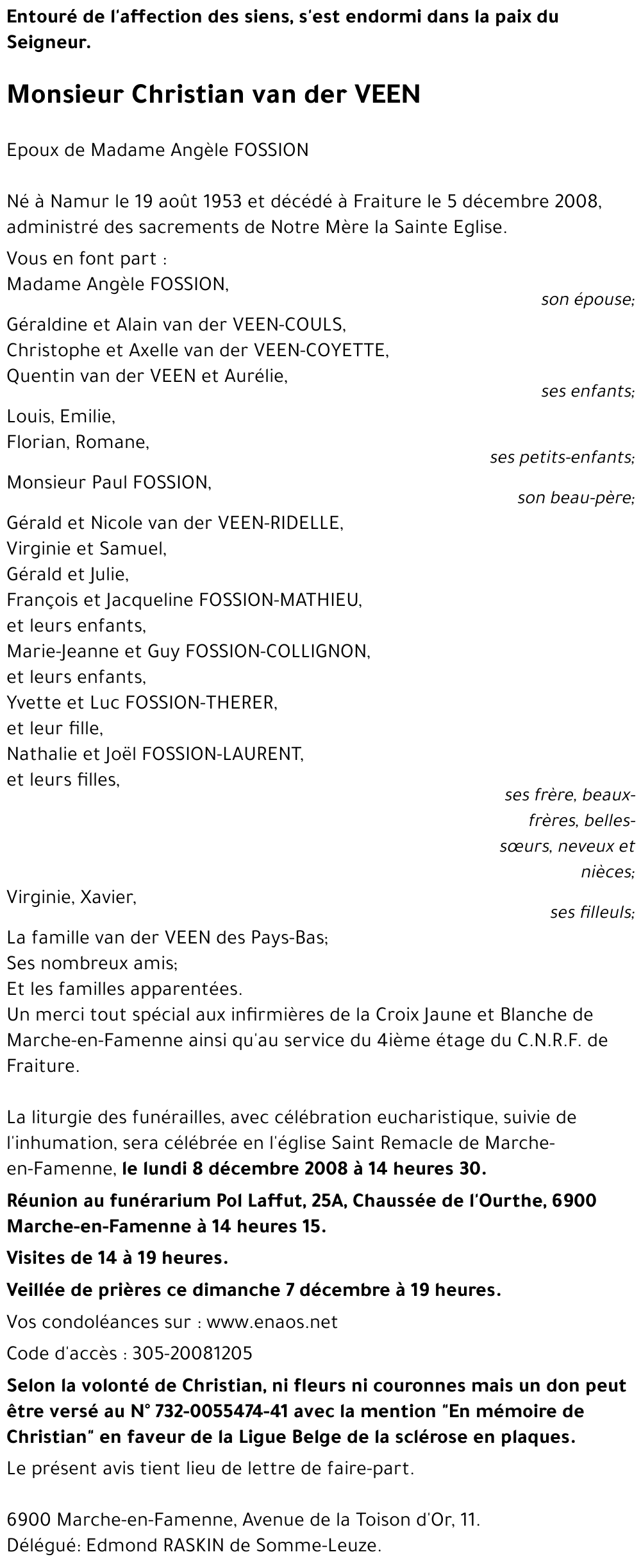 Christian van der VEEN