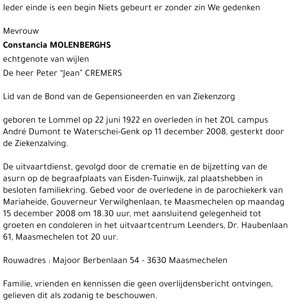 Constancia Molenberghs