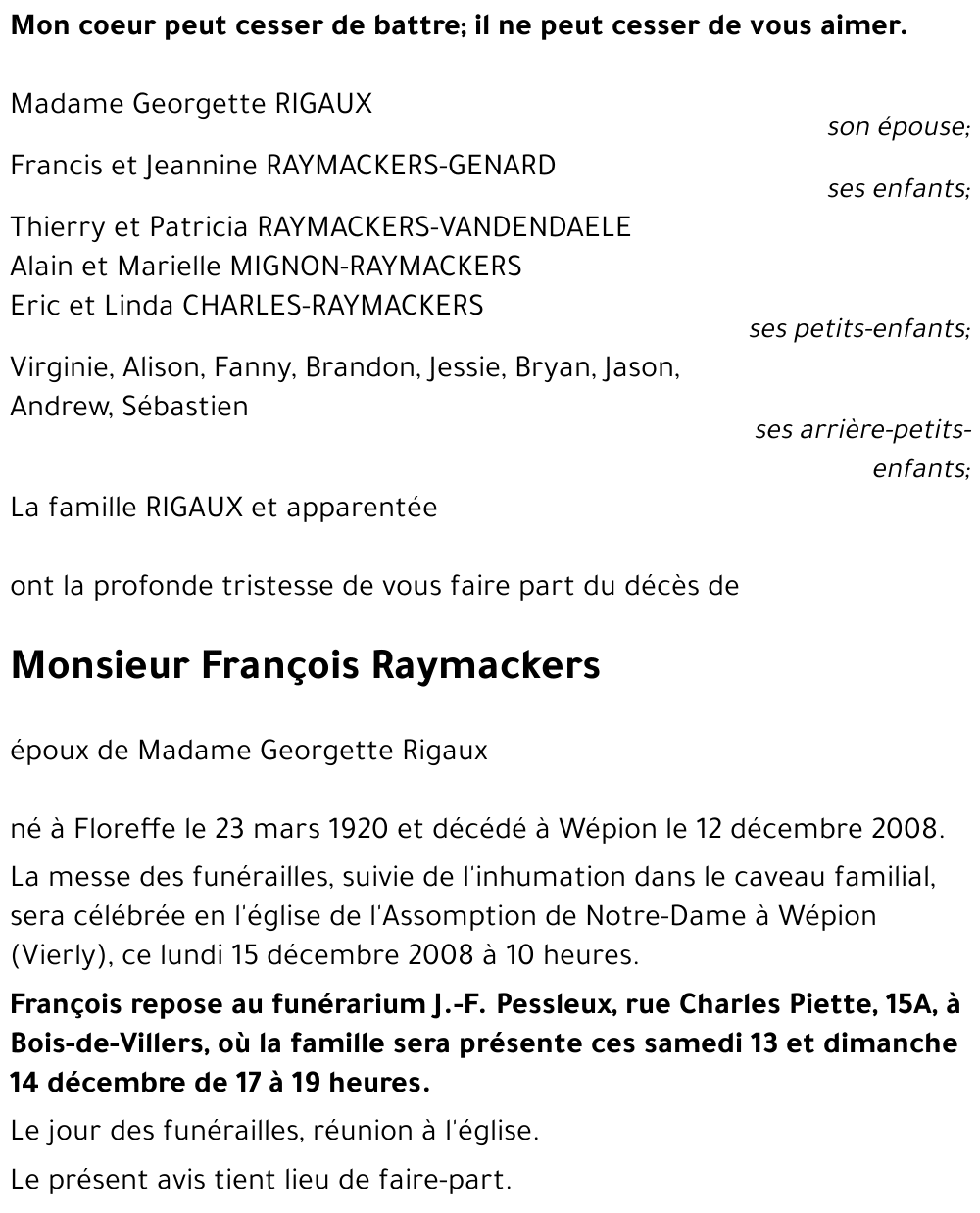 François Raymackers