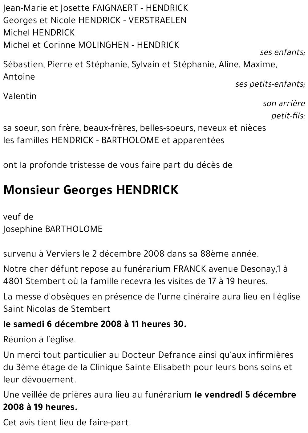 Georges HENDRICK