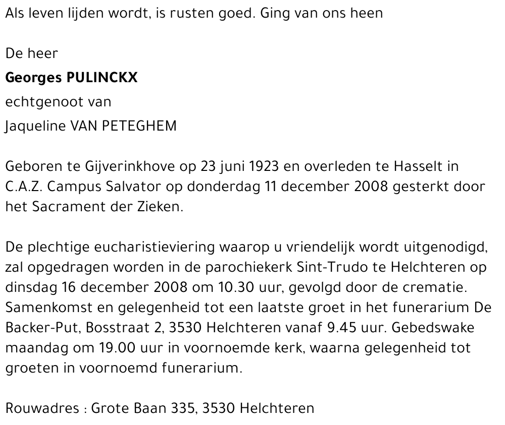 Georges PULINCKX