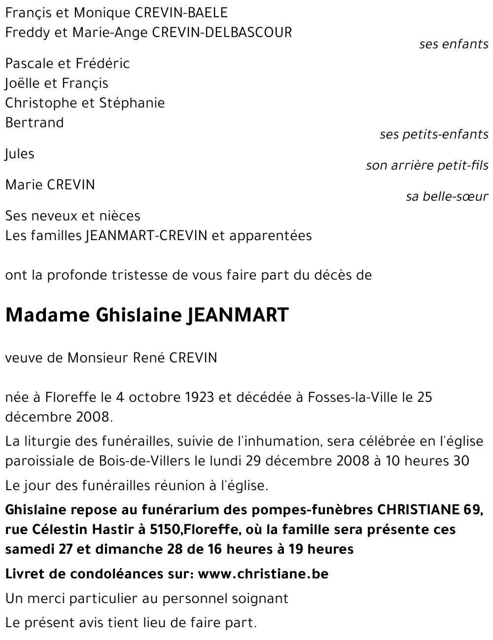 Ghislaine JEANMART