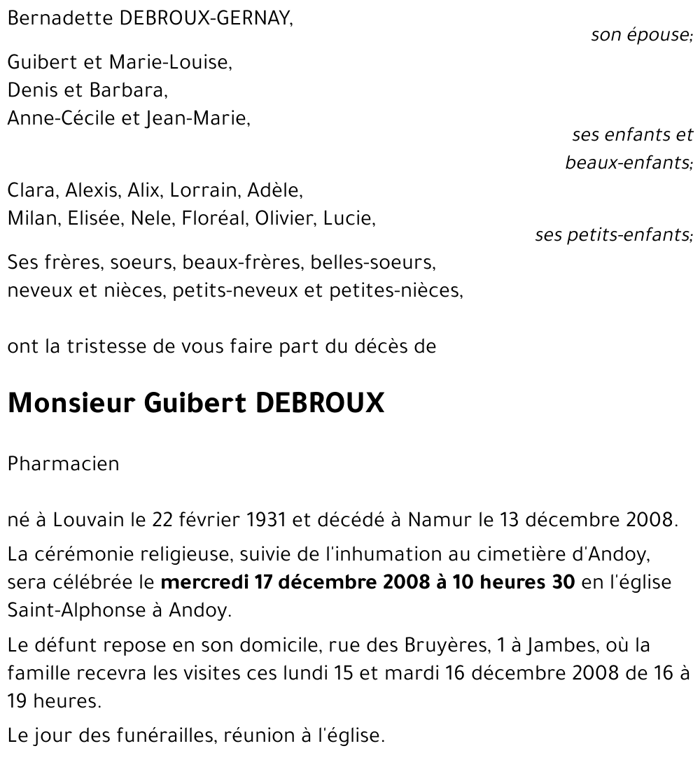Guibert DEBROUX