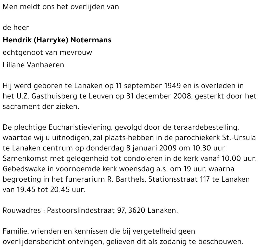 hendrik (harryke) notermans
