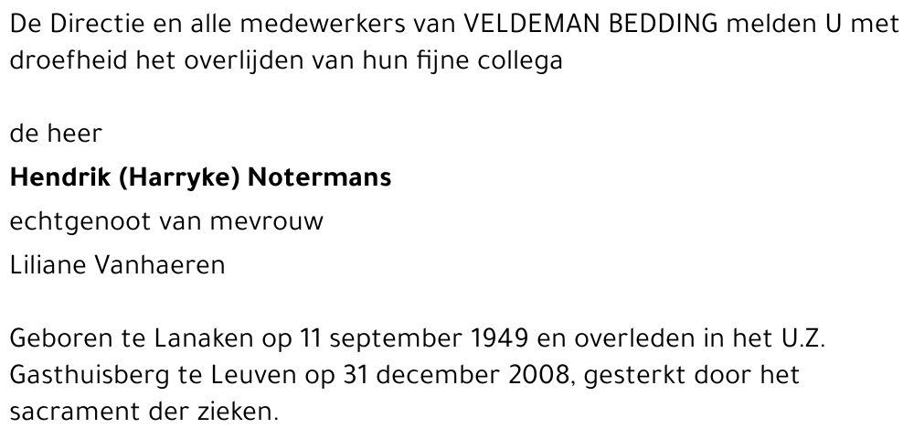 hendrik (harryke) notermans
