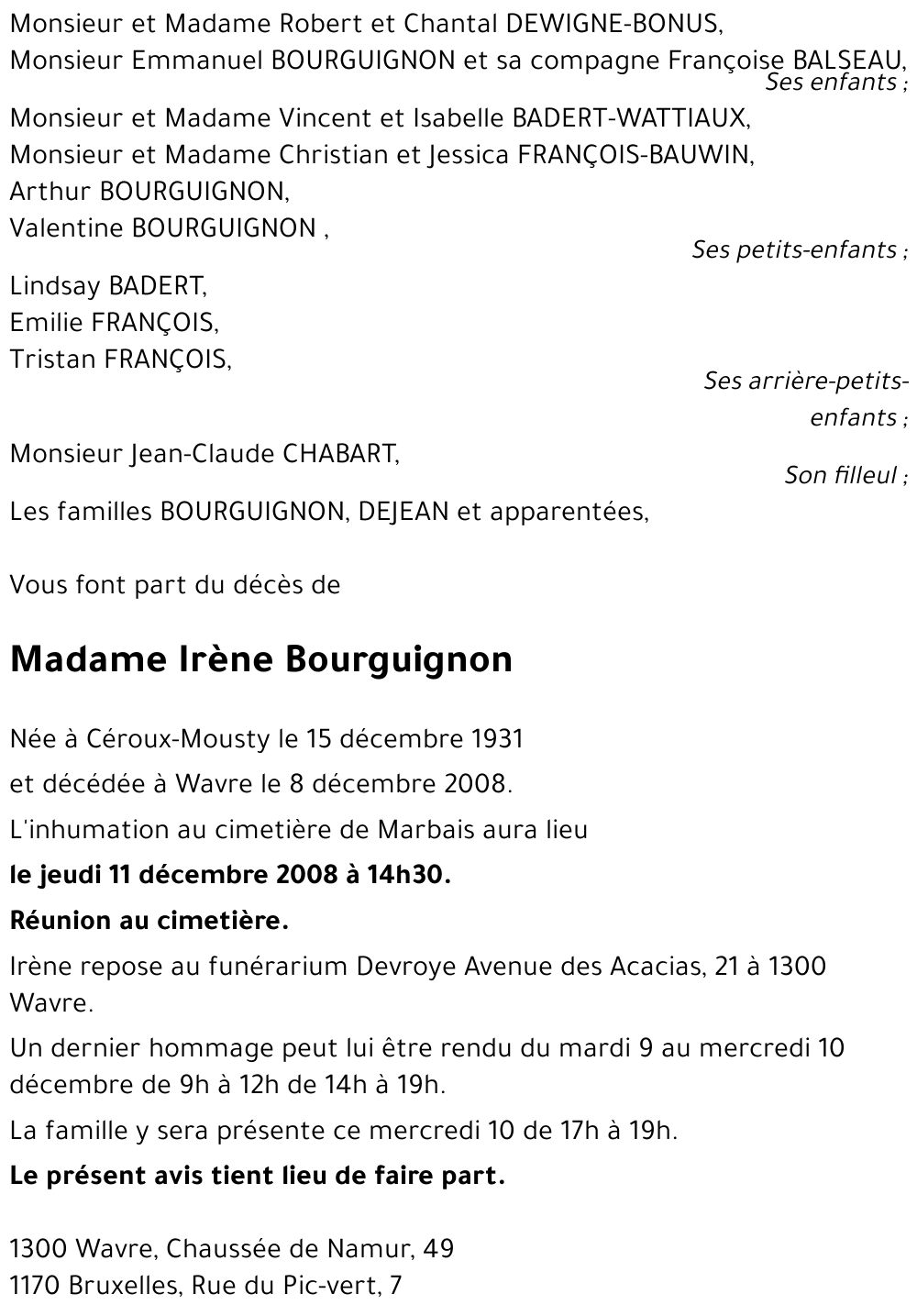 Irène Bourguignon