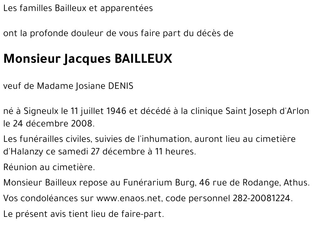 Jacques BAILLEUX
