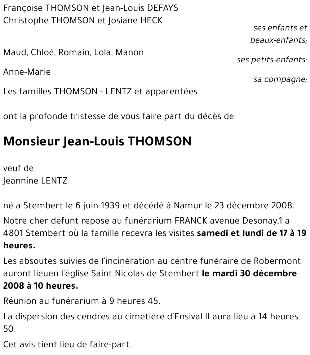 Jean-Louis THOMSON