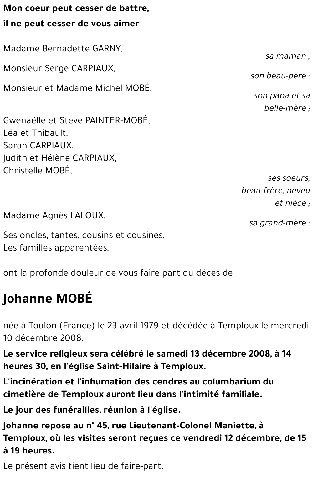 Johanne MOBÉ