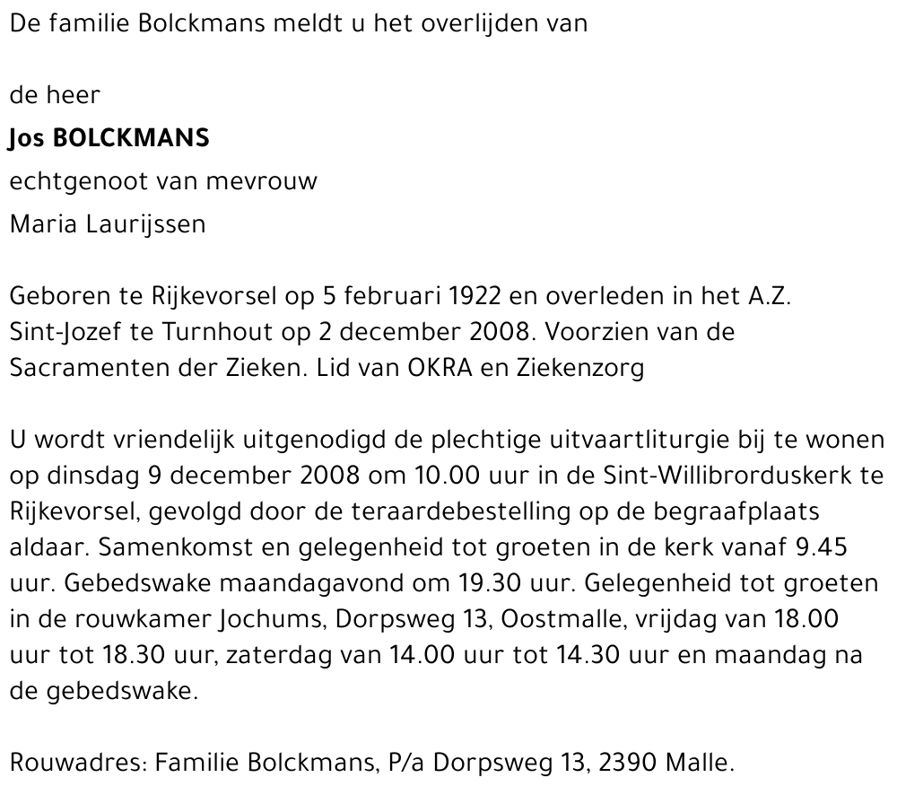Jos Bolckmans