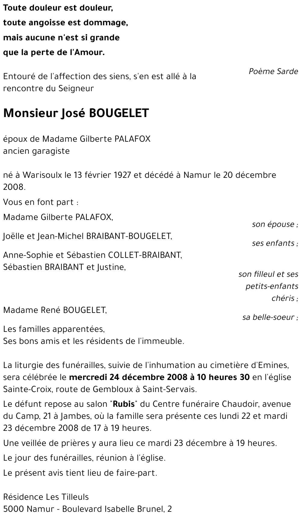 José BOUGELET