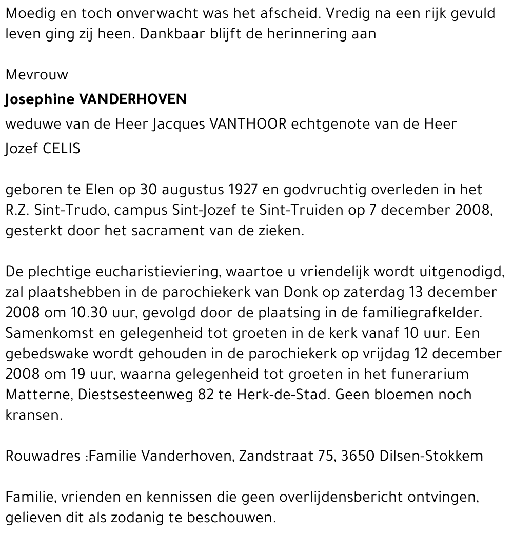 Josephine Vanderhoven