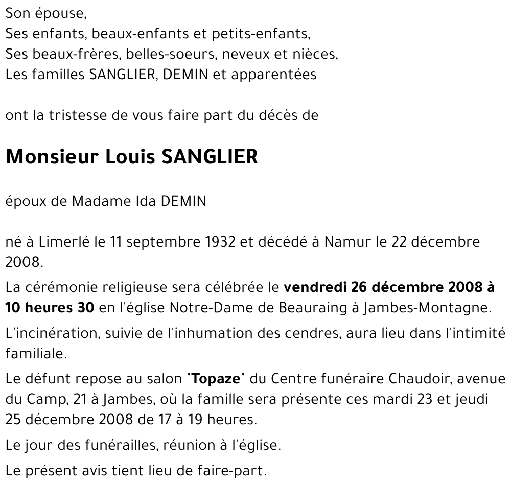Louis SANGLIER