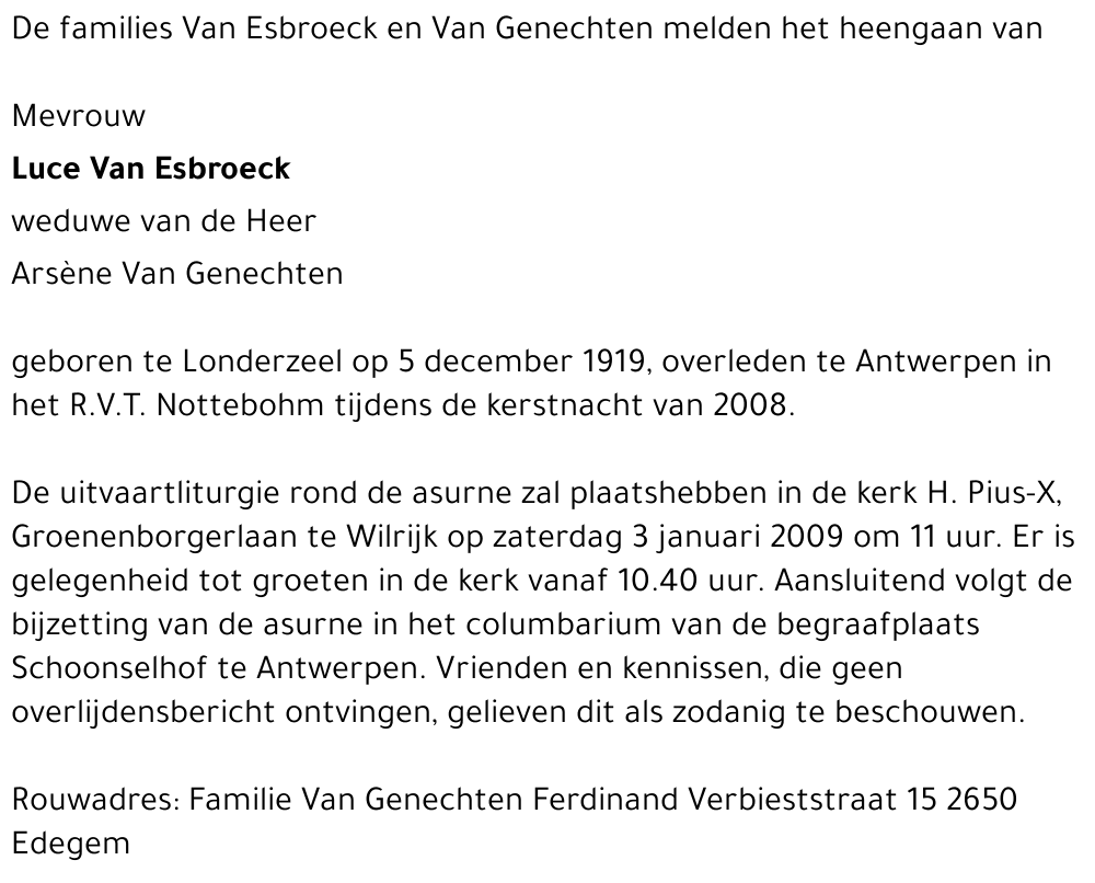 Luce Van Esbroeck