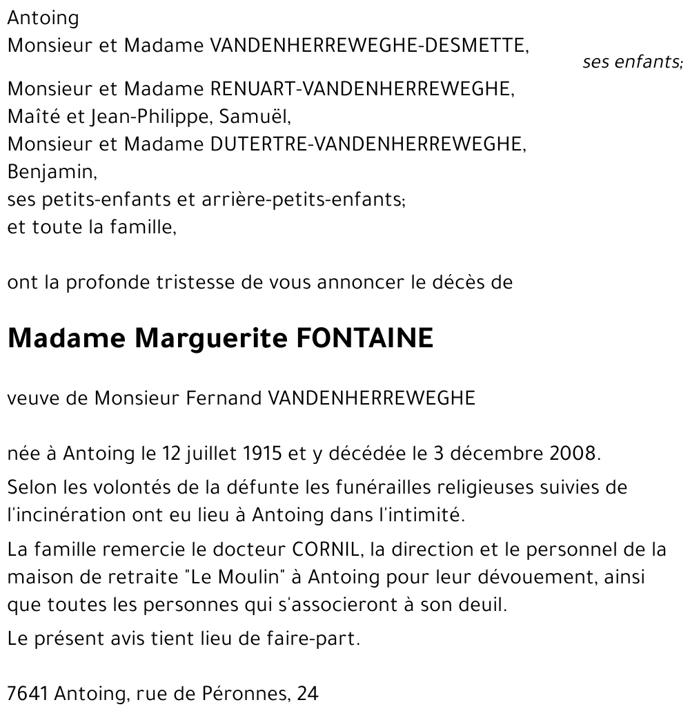 Marguerite FONTAINE