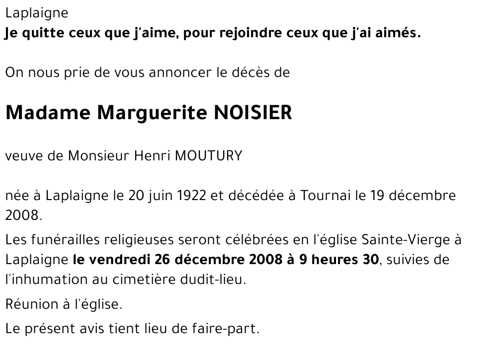 Marguerite NOISIER