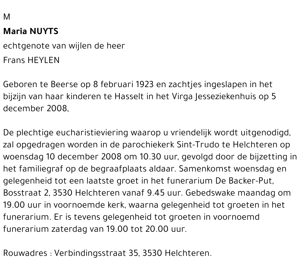 Maria NUYTS