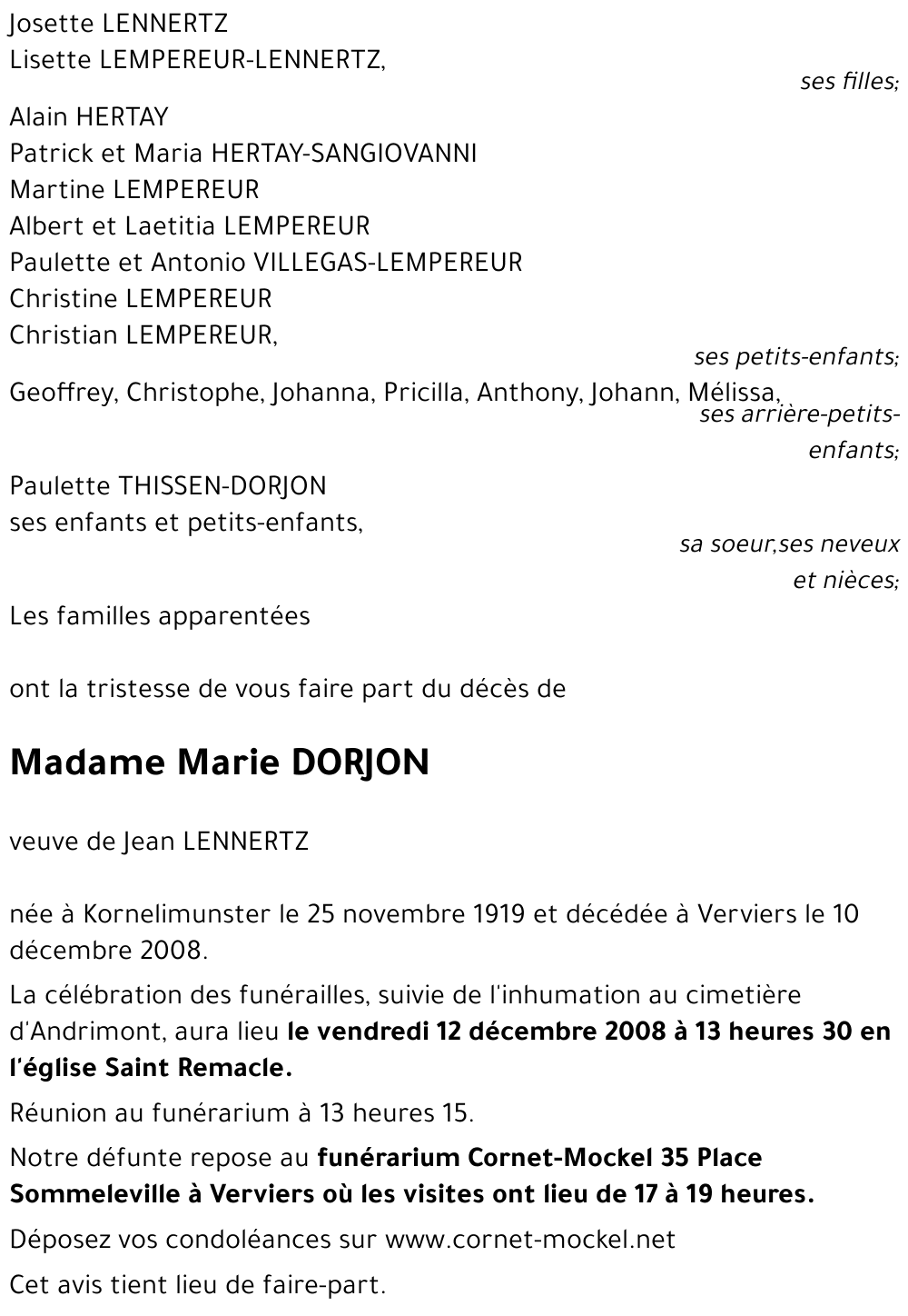 Marie DORJON