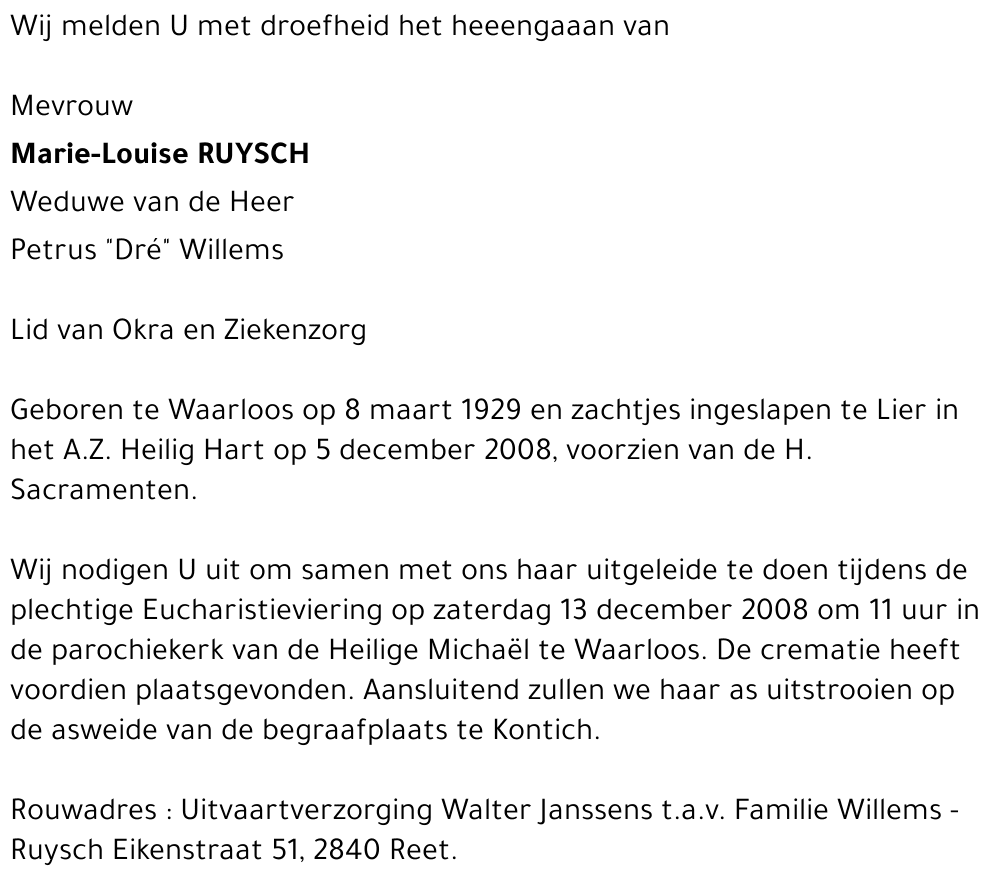 Marie-Louise RUYSCH