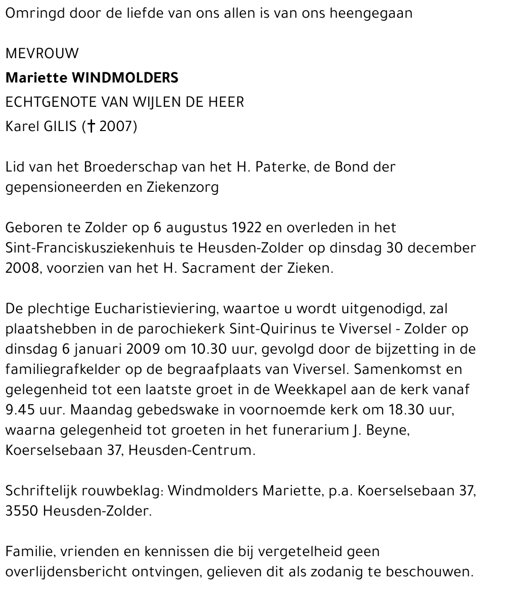 Mariette Windmolders