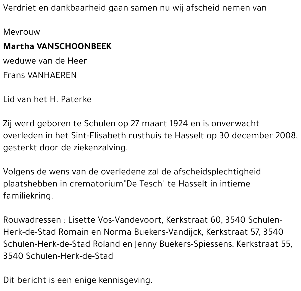 Martha Vanschoonbeek