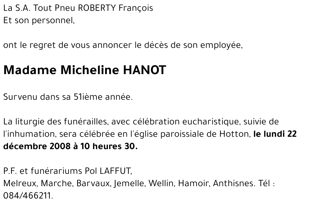 Micheline HANOT
