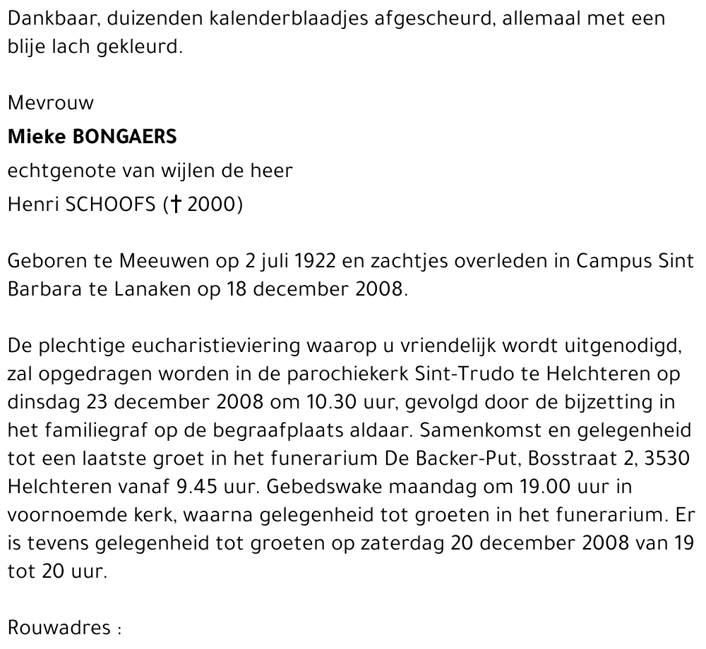 Mieke BONGAERS