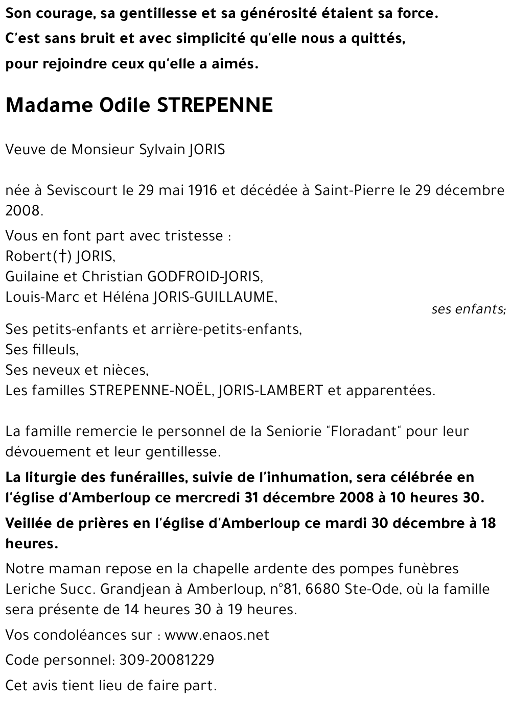 Odile STREPENNE