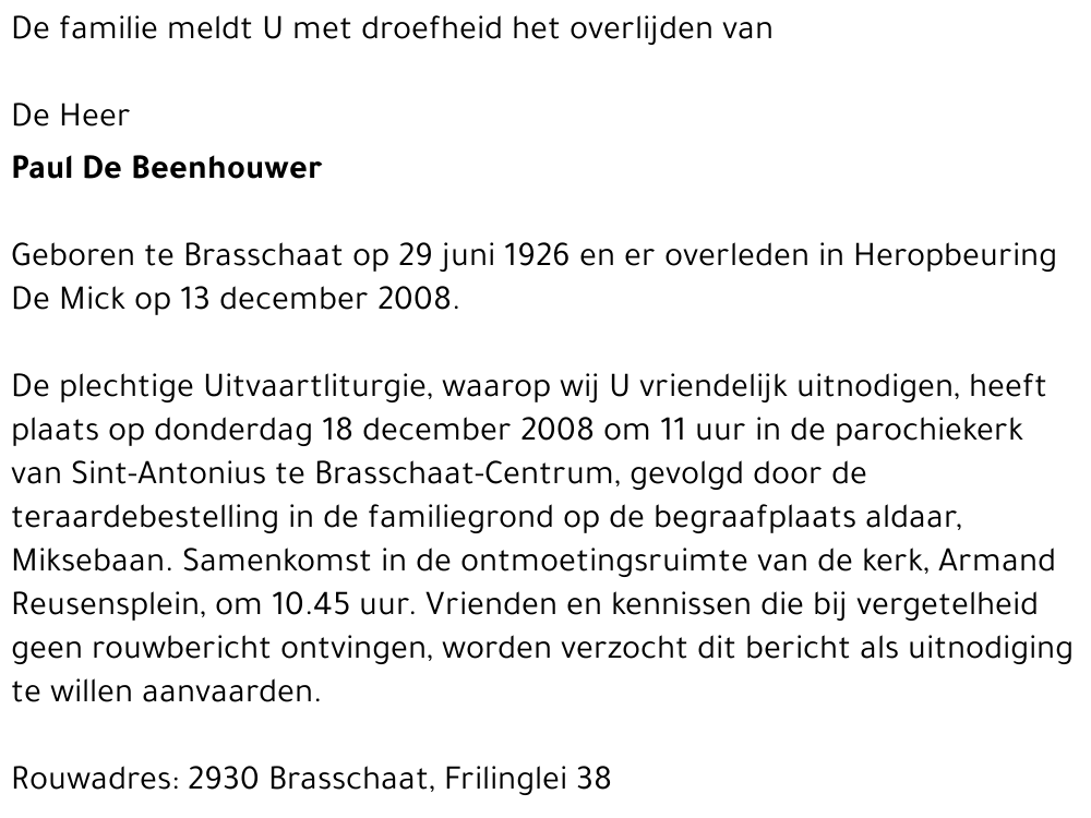 Paul De Beenhouwer