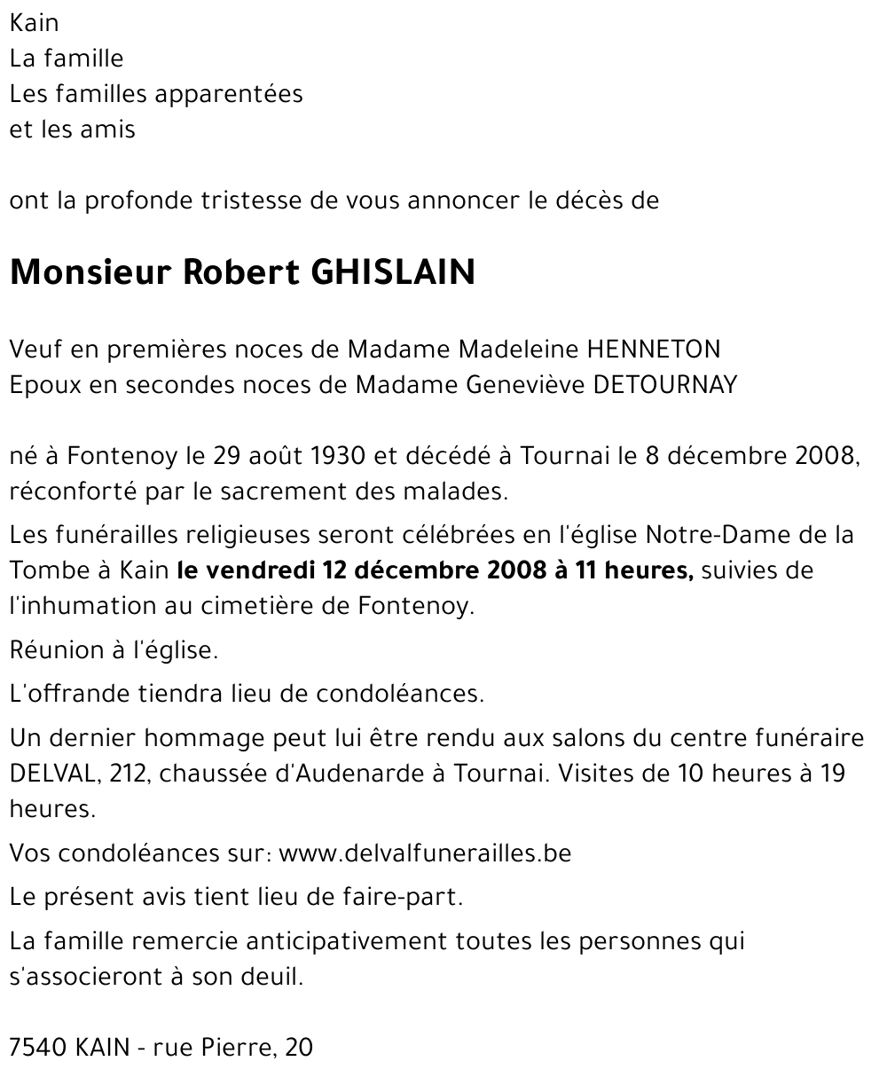 Robert GHISLAIN