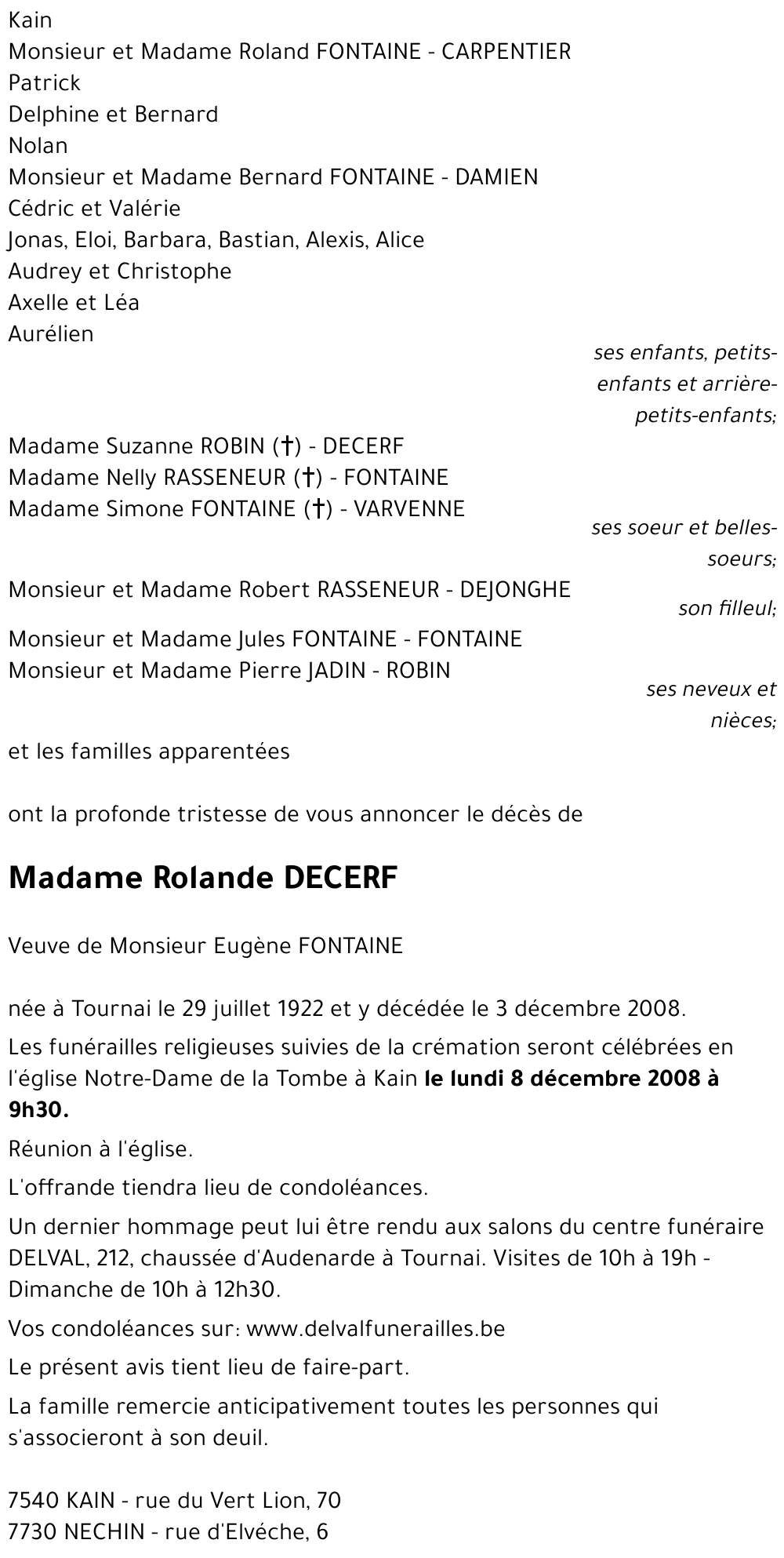 Rolande DECERF