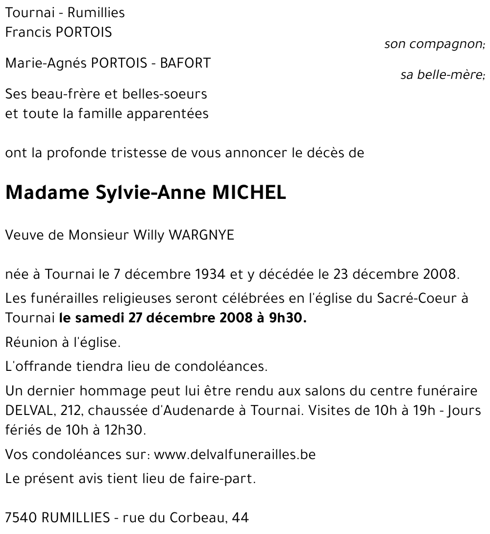 Sylvie-Anne MICHEL
